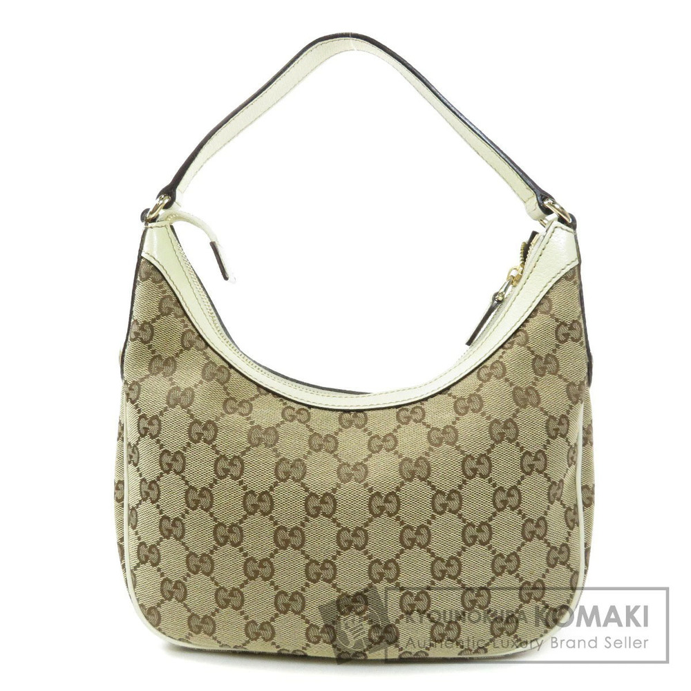 Gucci GG Canvas Charmy Hobo bag beige white